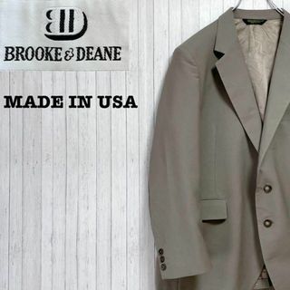 BROOKE & DEANE USA製　テーラードジャケット　グレー　ツーピース(テーラードジャケット)