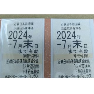 近鉄 株主優待乗車券 2枚(鉄道乗車券)