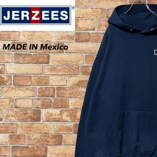 ジャージーズ(JERZEES)のジャージーズ　メキシコ製　パーカー　スウェット　ネイビー　ビッグシルエット　L(パーカー)