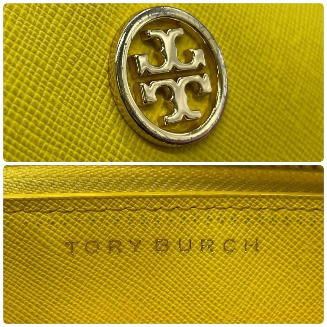 Tory Burch(トリーバーチ)のTORYBURCH トリーバーチ　s73　長財布　ラウンドファスナー　レザー　黄 レディースのトップス(Tシャツ(半袖/袖なし))の商品写真