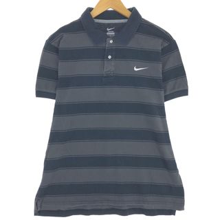 ナイキ(NIKE)の古着 ナイキ NIKE 半袖 ボーダー ポロシャツ メンズL /eaa436552(ポロシャツ)