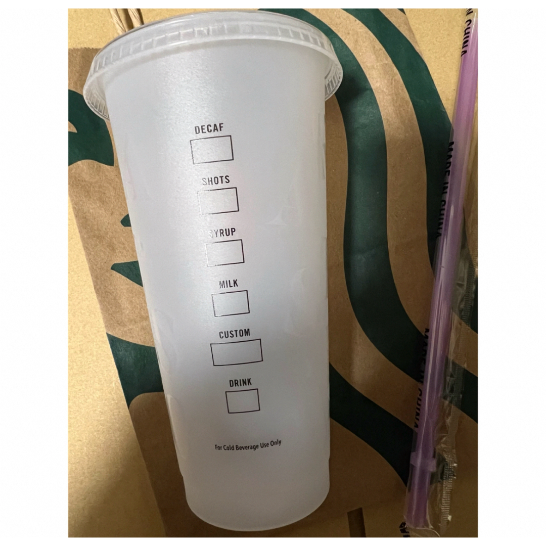 Starbucks(スターバックス)の新品スタバ ミステリーカラーチェンジングリユーザブルコールドカップ710ml インテリア/住まい/日用品のキッチン/食器(タンブラー)の商品写真