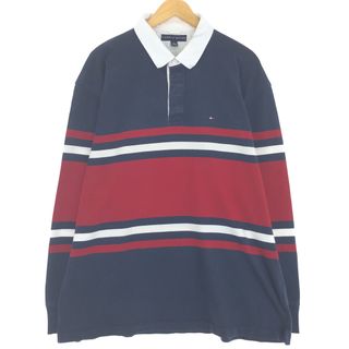 トミーヒルフィガー(TOMMY HILFIGER)の古着 トミーヒルフィガー TOMMY HILFIGER 長袖 ラガーシャツ メンズXL /eaa431501(シャツ)