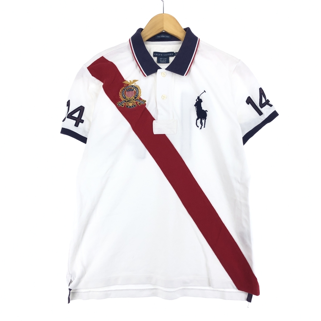 Ralph Lauren(ラルフローレン)の古着 ラルフローレン Ralph Lauren THE SKINNY POLO 半袖 ラガーシャツ レディースXL /eaa436564 レディースのトップス(シャツ/ブラウス(長袖/七分))の商品写真