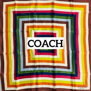 COACH - 極美品 ★COACH★ スカーフ スクエア シルク マルチカラー