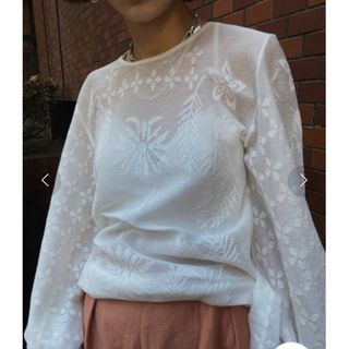 アメリヴィンテージ(Ameri VINTAGE)のMEDI LACE JACQUARD KNIT(ニット/セーター)