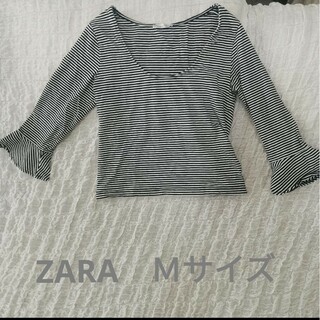 ザラ(ZARA)のZARA　トップス　クロップド丈(Tシャツ(長袖/七分))