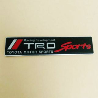 トヨタ - TRD Sports　 (TRD スポーツ）　アルミニウムステッカー　1枚