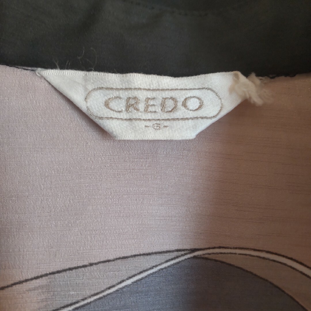 クレド Credo レトロ 総柄シャツ ブラウス 長袖 ヴィンテージ さらさら レディースのトップス(シャツ/ブラウス(長袖/七分))の商品写真