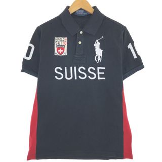 ラルフローレン(Ralph Lauren)の古着 ラルフローレン Ralph Lauren POLO by Ralph Lauren CUSTOM FIT 半袖 ポロシャツ メンズM /eaa436562(ポロシャツ)