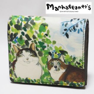 Manhattaner's - 《マンハッタナーズ》新品 可愛いネコちゃん BOX小銭入れ レザー2つ折り財布