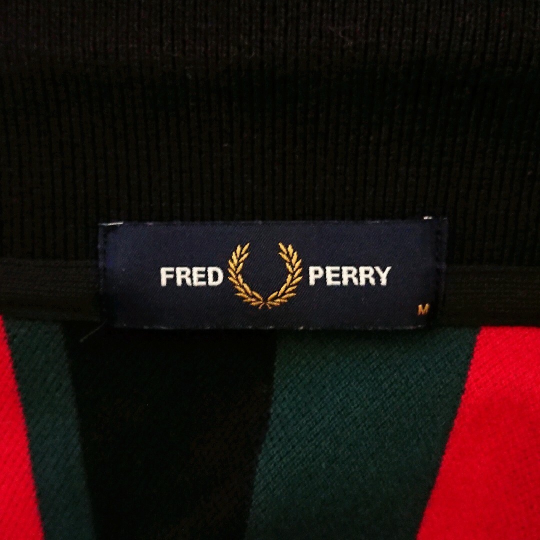 FRED PERRY(フレッドペリー)の美品 希少 フレッドペリー 刺繍 ロゴ オーバーサイズ 半袖 ポロシャツ メンズのトップス(ポロシャツ)の商品写真