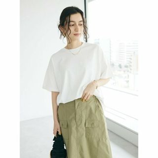 クラフトスタンダードブティック(CRAFT STANDARD BOUTIQUE)の【オフホワイト】UVカット / バックテールプルオーバー/24SS(カットソー(長袖/七分))