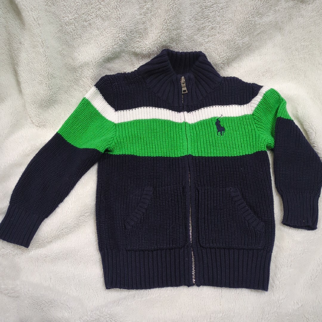 polo Ralph Lauren　フルジップニット　100サイズ キッズ/ベビー/マタニティのキッズ服男の子用(90cm~)(ニット)の商品写真