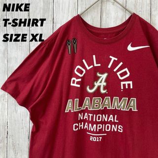 ナイキ(NIKE)のアメリカ古着　NIKE ナイキ　アラバマカレッジプリントTシャツ　サイズXL 赤(Tシャツ/カットソー(半袖/袖なし))