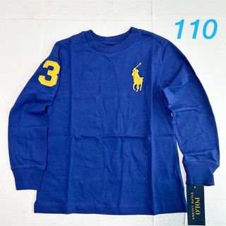 ポロラルフローレン(POLO RALPH LAUREN)の新作◇ラルフローレン ビッグポニー長袖 Tシャツ ブルー 4T/110(Tシャツ/カットソー)