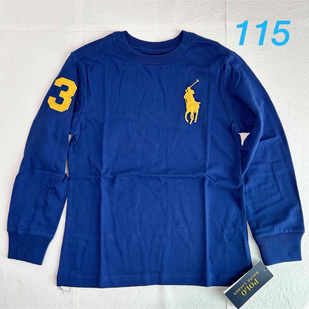 POLO RALPH LAUREN(ポロラルフローレン)の新作◇ラルフローレン ビッグポニー長袖 Tシャツ ブルー 5/115 キッズ/ベビー/マタニティのキッズ服男の子用(90cm~)(Tシャツ/カットソー)の商品写真