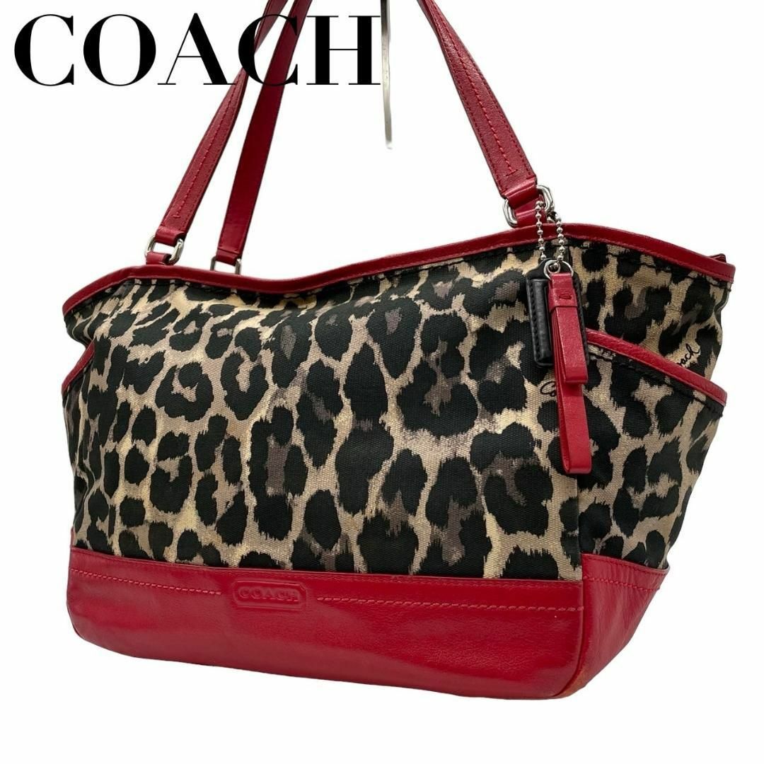 COACH(コーチ)のCOACH コーチ　s71　レオパード　6038　肩掛け　トートバッグ　総柄 レディースのバッグ(トートバッグ)の商品写真