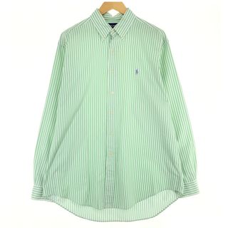 ラルフローレン(Ralph Lauren)の古着 ラルフローレン Ralph Lauren RALPH LAUREN GOLF 長袖 ボタンダウンストライプシャツ メンズL /eaa440404(シャツ)