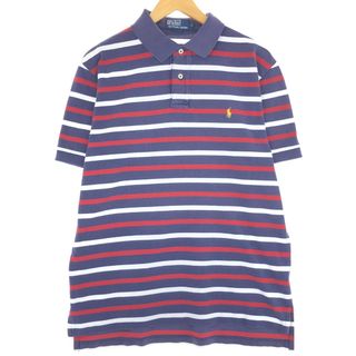 ラルフローレン(Ralph Lauren)の古着 ラルフローレン Ralph Lauren POLO by Ralph Lauren 半袖 ボーダー ポロシャツ メンズL /eaa435090(ポロシャツ)