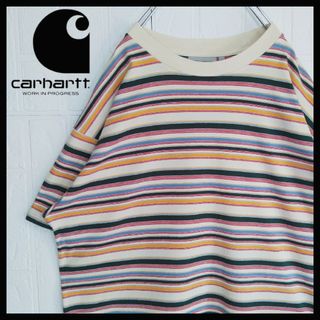 《Carhartt-WIP 》マルチカラー　ボーダー　Tシャツ