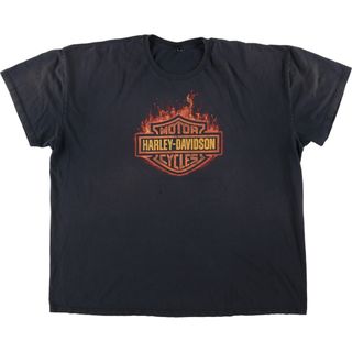 ハーレーダビッドソン(Harley Davidson)の古着 ビッグサイズ ハーレーダビッドソン Harley-Davidson モーターサイクル バイクTシャツ メンズXXXL /eaa436073(Tシャツ/カットソー(半袖/袖なし))