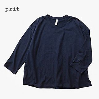 プリット(Plit)の新品prit✨プリット リネン プルオーバー カットソー ロングスリーブTシャツ(Tシャツ(長袖/七分))