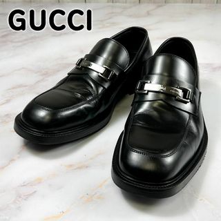 グッチ(Gucci)の【良品】グッチ　メタル ロゴ ビット ローファー ビジネスシューズ　ブラック(ドレス/ビジネス)