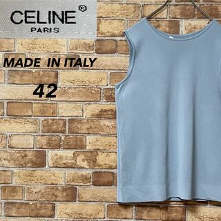 celine - セリーヌ　イタリア製　ノースリーブ　ニット地　セットアップ　レディース　42