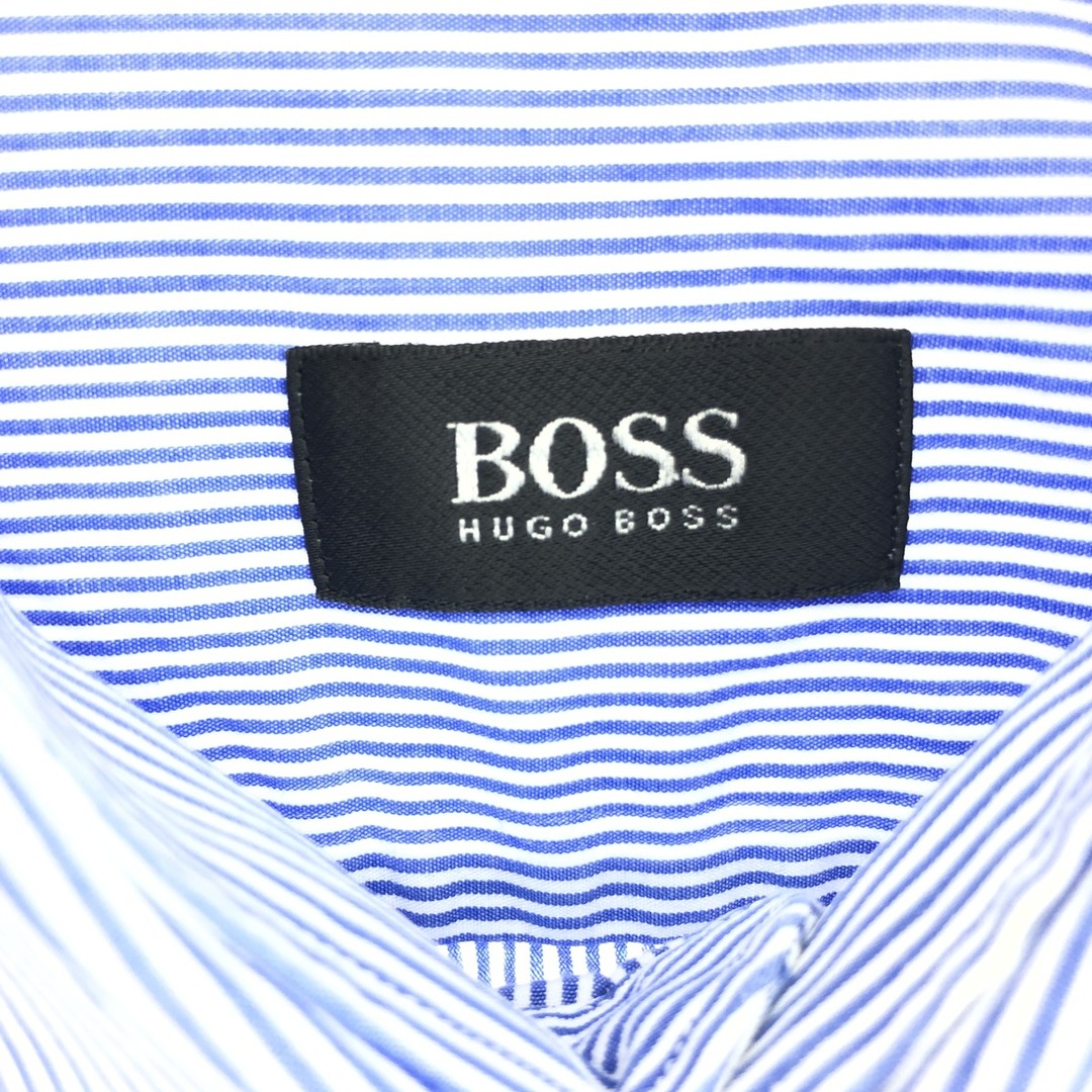 HUGO BOSS(ヒューゴボス)の古着 ヒューゴボス HUGO BOSS 長袖 コットンストライプシャツ メンズXL /eaa433033 メンズのトップス(シャツ)の商品写真