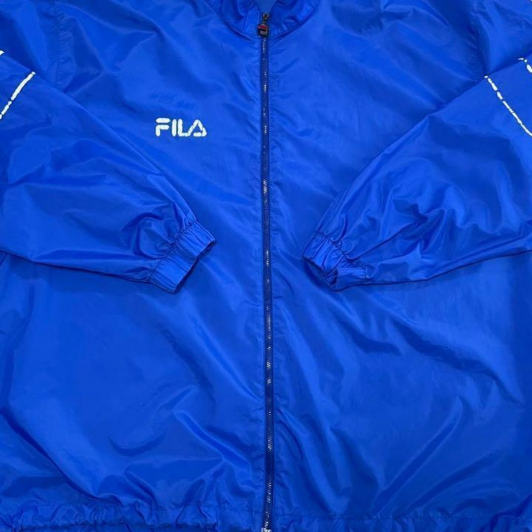 FILA(フィラ)のFILA フィラ　ナイロンジャケット　ブルー　ジップアップ　スポーツ　L メンズのジャケット/アウター(ナイロンジャケット)の商品写真