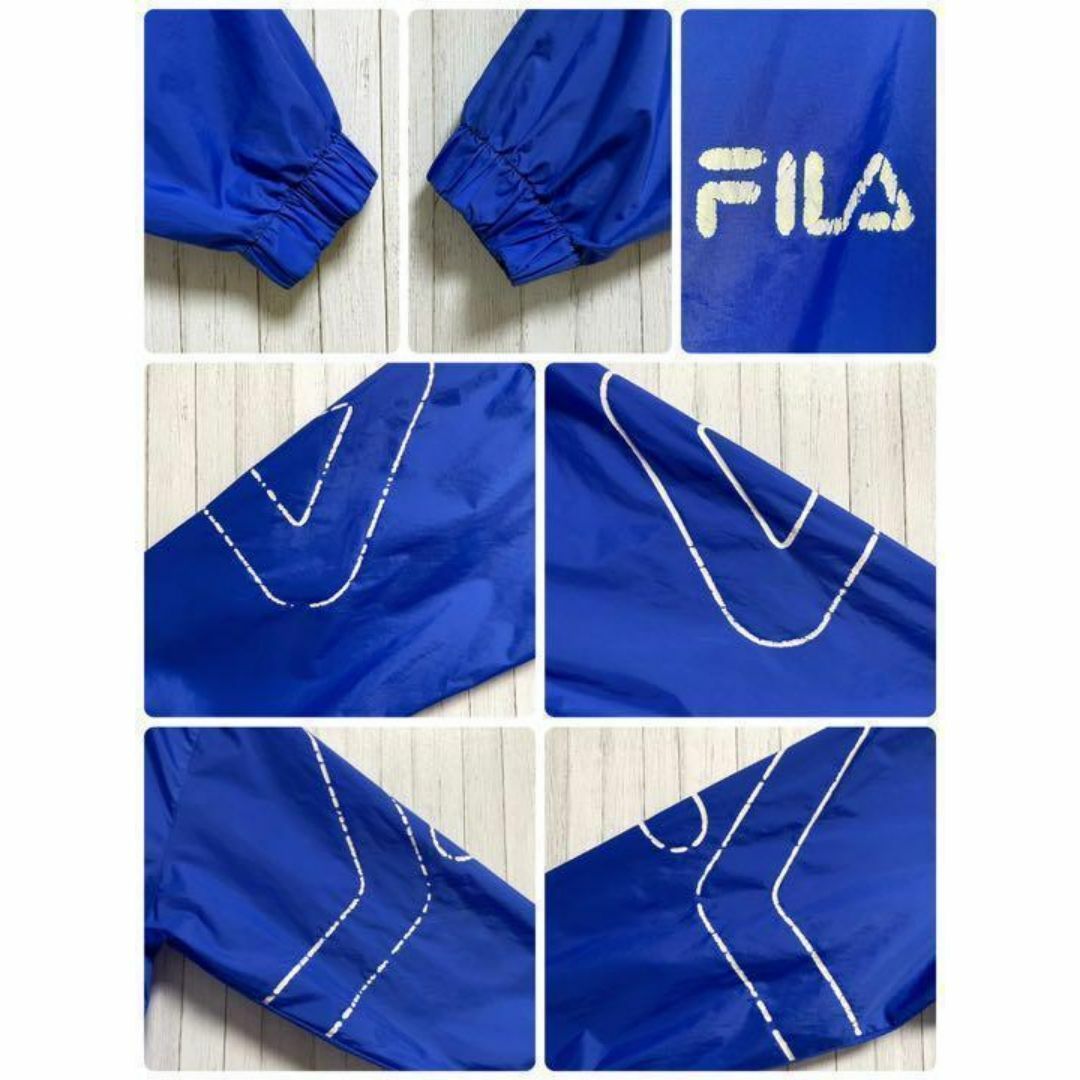 FILA(フィラ)のFILA フィラ　ナイロンジャケット　ブルー　ジップアップ　スポーツ　L メンズのジャケット/アウター(ナイロンジャケット)の商品写真