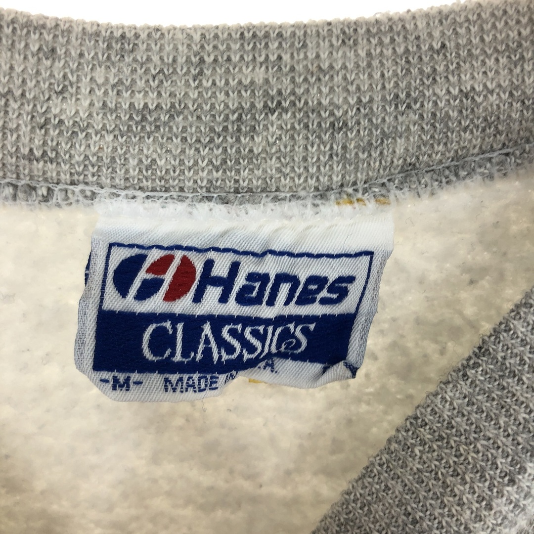 Hanes(ヘインズ)の古着 80~90年代 ヘインズ Hanes CLASSICS プリントスウェットシャツ トレーナー USA製 メンズM ヴィンテージ /eaa438935 メンズのトップス(スウェット)の商品写真