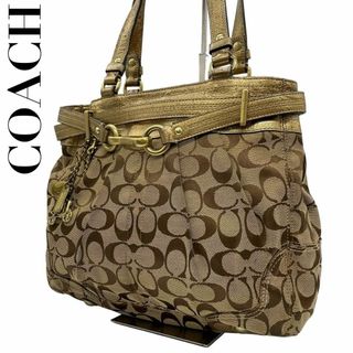 コーチ(COACH)のCOACH コーチ　s71　肩掛け　12467　トートバッグ　クリップ　ブラウン(トートバッグ)