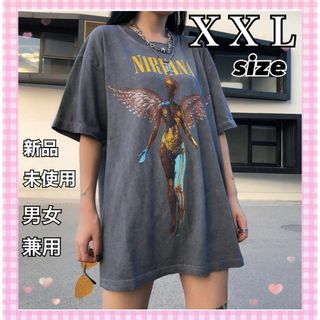 Tシャツ ◆Nirvana ニルヴァーナ◆ プリントバンド ロック系 グレー(Tシャツ(半袖/袖なし))