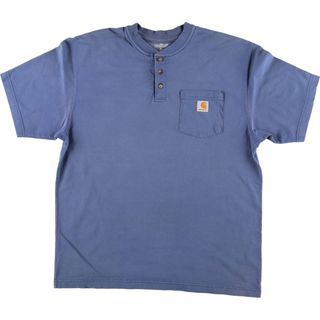 カーハート(carhartt)の古着 カーハート Carhartt ヘンリーネック 半袖 ワンポイントロゴポケットTシャツ メンズL /eaa425156(Tシャツ/カットソー(半袖/袖なし))