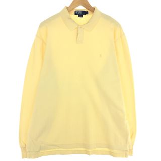 ラルフローレン(Ralph Lauren)の古着 ラルフローレン Ralph Lauren POLO by Ralph Lauren ヘリンボーン 長袖 ポロシャツ メンズL /eaa433012(ポロシャツ)