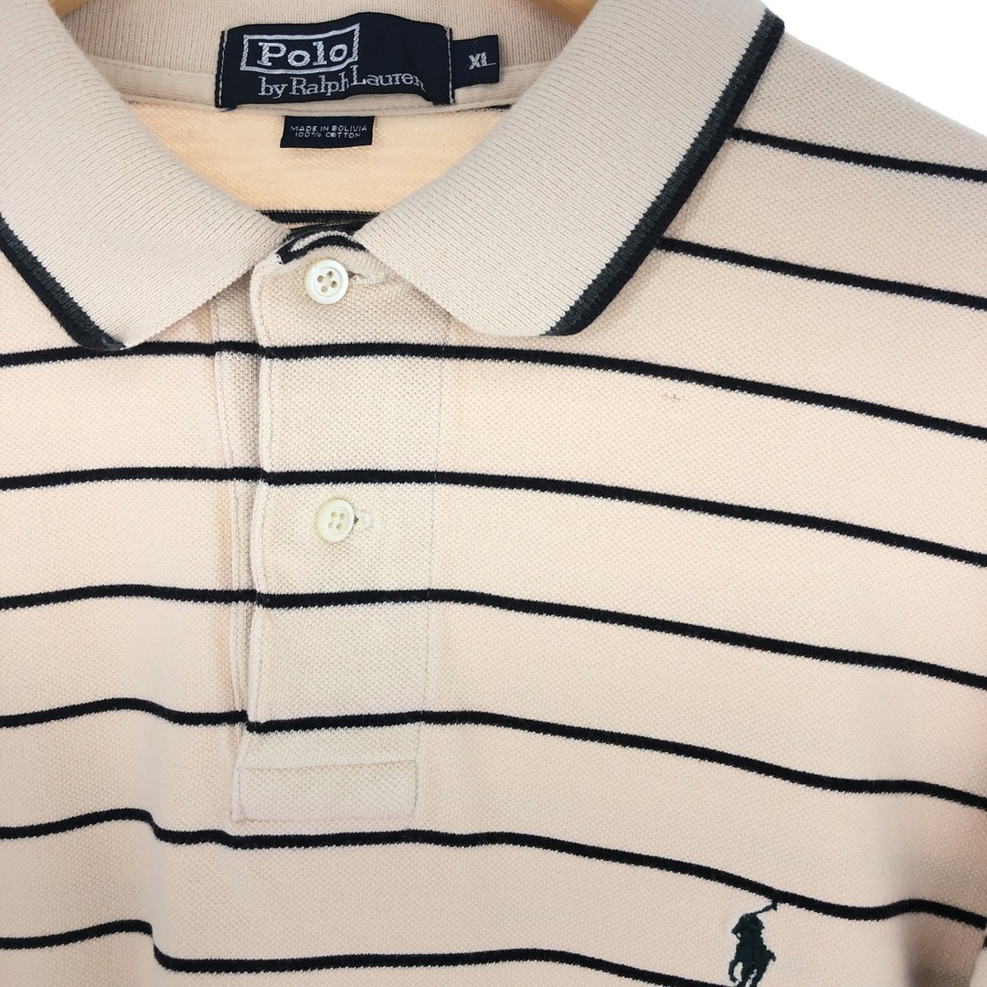 Ralph Lauren(ラルフローレン)の古着 ラルフローレン Ralph Lauren POLO by Ralph Lauren 長袖 ポロシャツ メンズXL /eaa433021 メンズのトップス(ポロシャツ)の商品写真