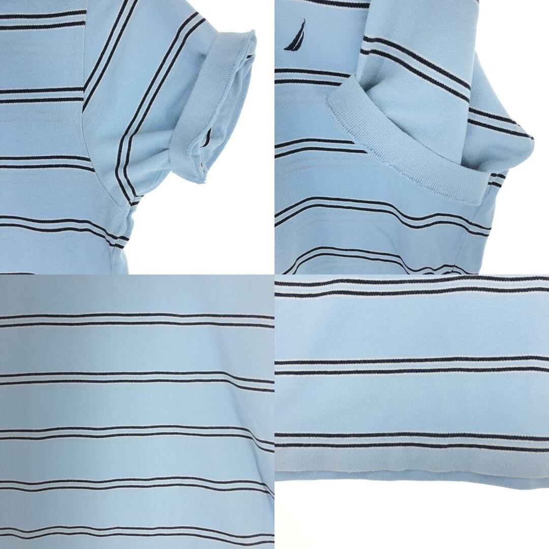 NAUTICA(ノーティカ)の古着 ノーティカ NAUTICA 半袖 ボーダー ポロシャツ メンズL /eaa435095 メンズのトップス(ポロシャツ)の商品写真