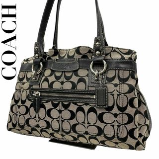 コーチ(COACH)のCOACH コーチ　s71　肩掛け　f14696　トートバッグ　シグネチャー　黒(トートバッグ)