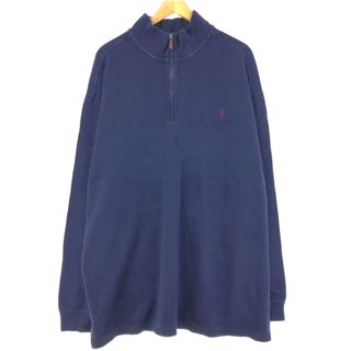 ラルフローレン(Ralph Lauren)の古着 ラルフローレン Ralph Lauren POLO by Ralph Lauren ハーフジップスウェットシャツ トレーナー メンズXXL /eaa440204(スウェット)