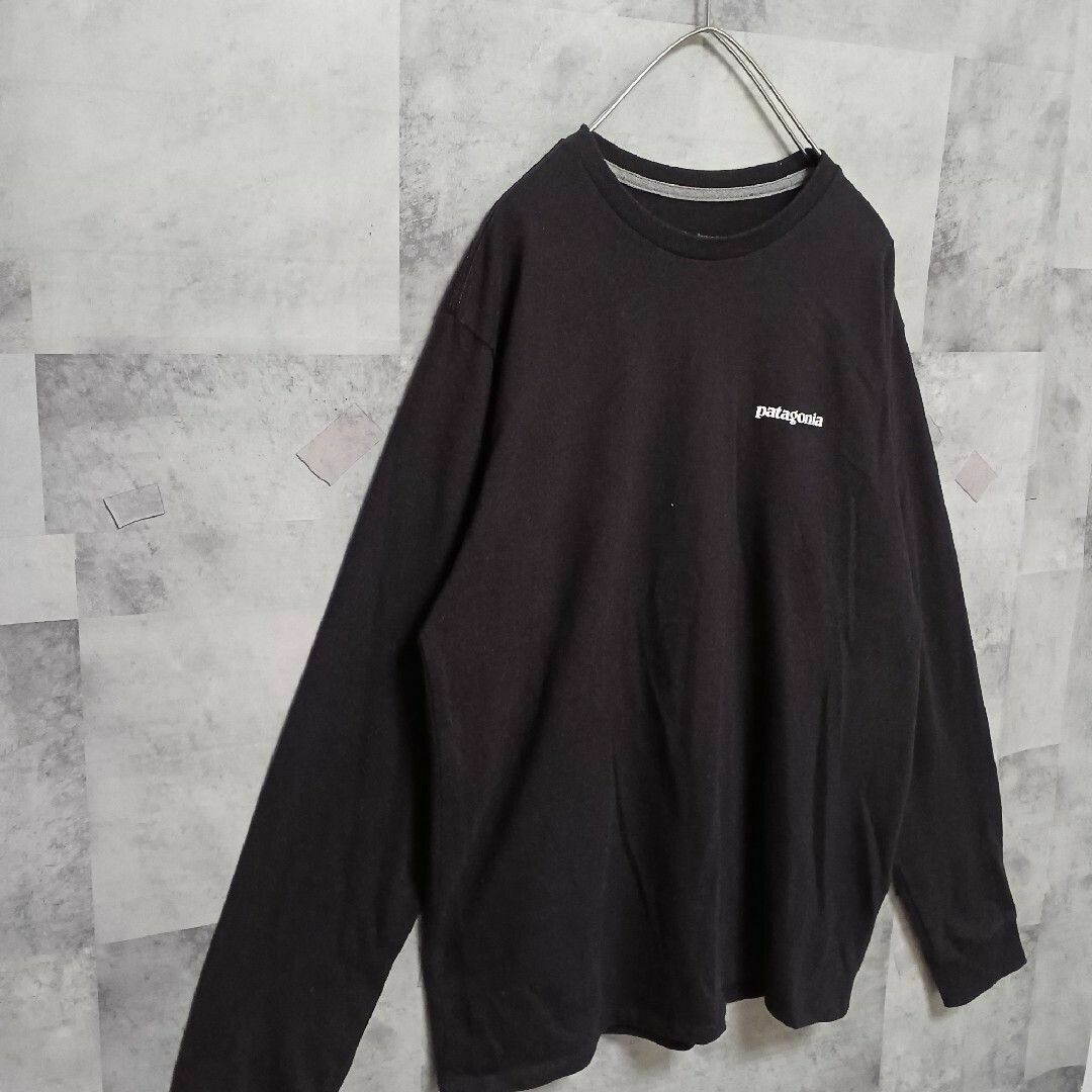 patagonia(パタゴニア)のpatagonia パタゴニア メンズロンT S 黒 キャンプ アウトドア メンズのトップス(Tシャツ/カットソー(七分/長袖))の商品写真