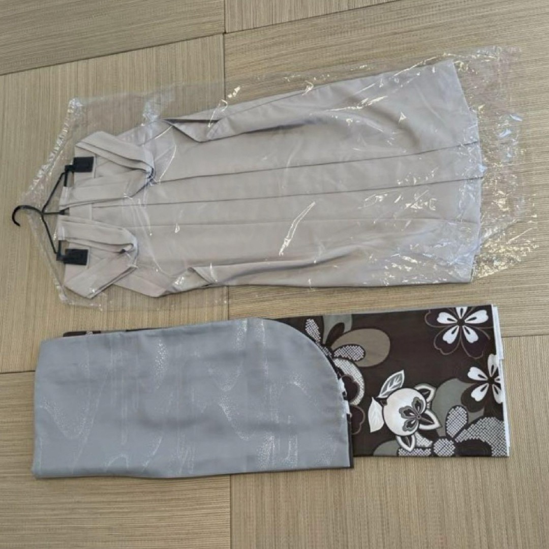 袴セット ひよこ商店 半身　ブラウン系1 レディースの水着/浴衣(着物)の商品写真