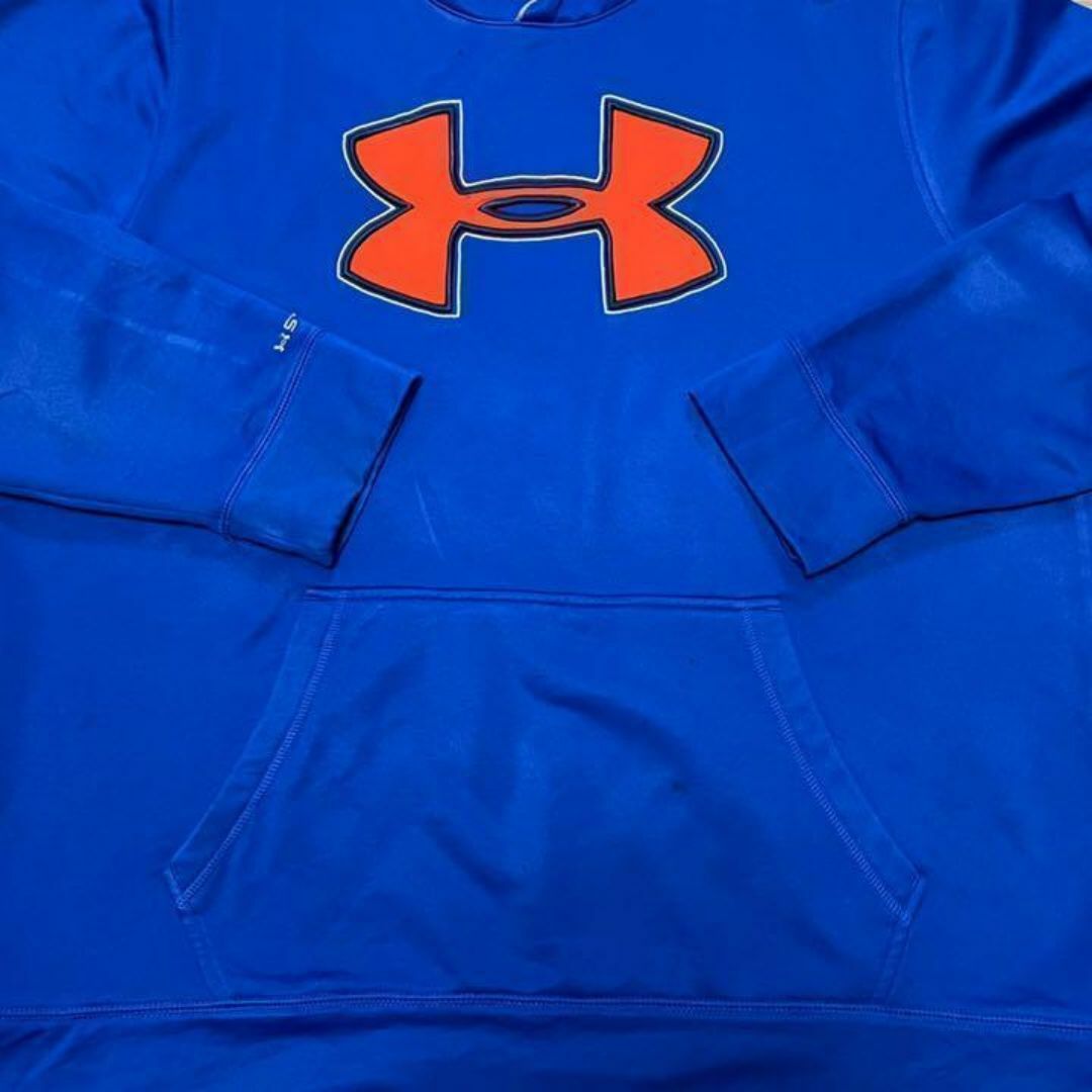 UNDER ARMOUR(アンダーアーマー)のアンダーアーマー　パーカー　スウェット　ブルー　ビッグロゴ　ビッグサイズ　XL メンズのトップス(パーカー)の商品写真