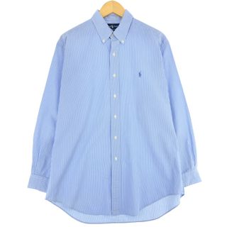 ラルフローレン(Ralph Lauren)の古着 ラルフローレン Ralph Lauren YARMOUTH 長袖 ボタンダウンストライプシャツ メンズXL /eaa435691(シャツ)