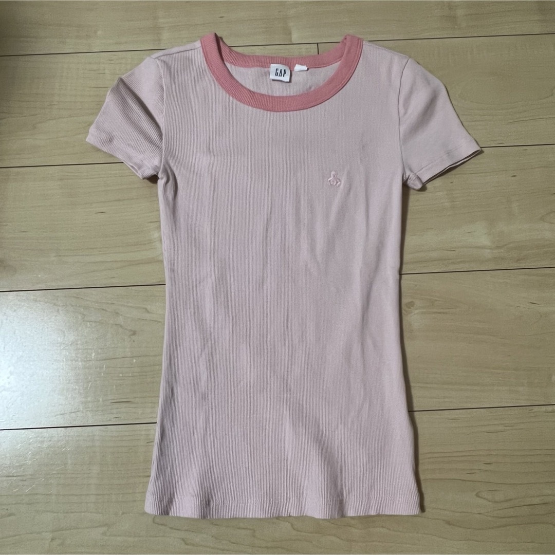 GAP(ギャップ)のGAP リブ リンガーシャツ レディースのトップス(Tシャツ(半袖/袖なし))の商品写真