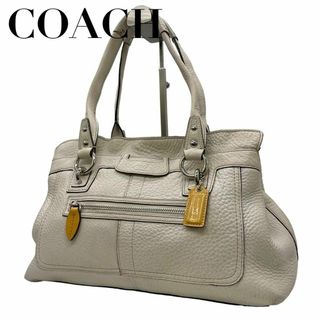 コーチ(COACH)のCOACH コーチ　s71　肩掛け　13164 レザー　トートバッグ　ホワイト(トートバッグ)