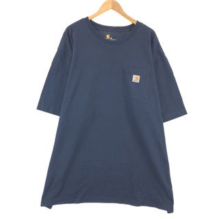 カーハート(carhartt)の古着 カーハート Carhartt ORIGINAL FIT ビックサイズ 半袖 ワンポイントロゴポケットTシャツ メンズXXXL /eaa432946(Tシャツ/カットソー(半袖/袖なし))