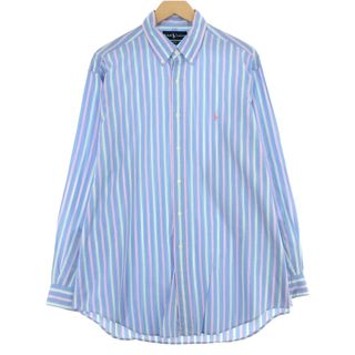 ラルフローレン(Ralph Lauren)の古着 ラルフローレン Ralph Lauren CLASSIC FIT 長袖 ボタンダウンストライプシャツ メンズXXL /eaa435695(シャツ)