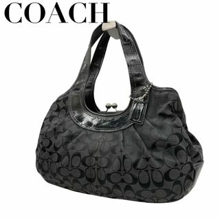 コーチ(COACH)のCOACH コーチ　s71　肩掛け　f14380　がま口　トートバッグ　ブラック(トートバッグ)